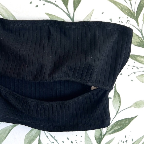 SHEIN Strapless Black Crop Top | Size S - Picture 2 of 2